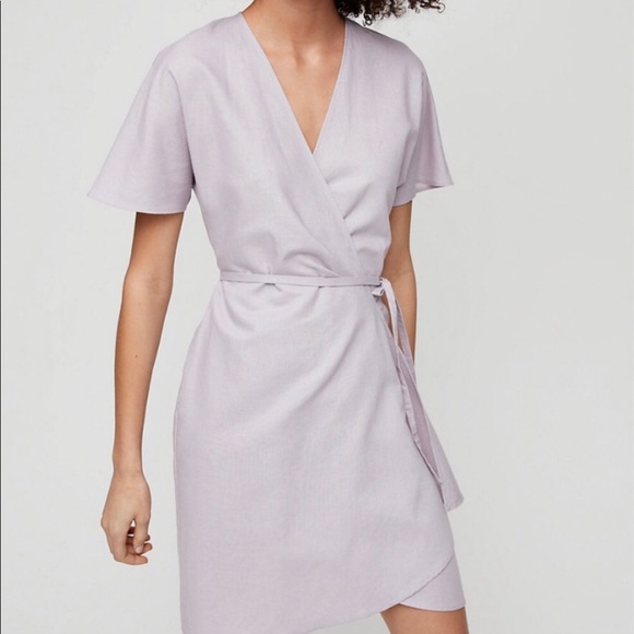 Aritzia Dresses | Brand New Aritzia Linen Wrap Dress Size Xs | Color: White/Silver | Size: Xs | Lydbits's Closet Aritzia Dresses | Brand New Aritzia Linen Wrap Dress Size Xs | Color: White/Silver | Size: Xs | Lydbits's Closet